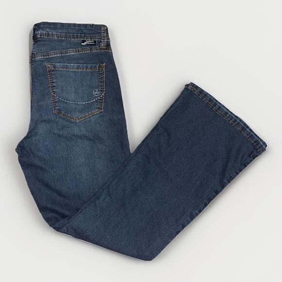 Vintage Y2K Source of Wisdom Flare Jeans Blue Women’s Size 12 (32x30) Low Rise - Picture 1 of 7